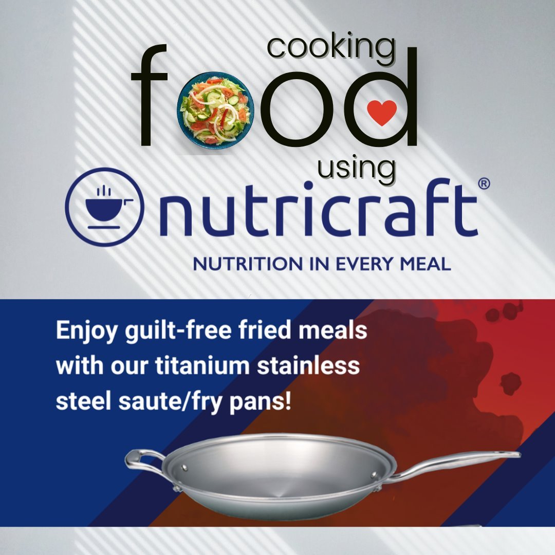 Nutricraft 8 1/2 Sauté / Fry Pan, Titanium Stainless Steel (316Ti), Made in the U.S.A.